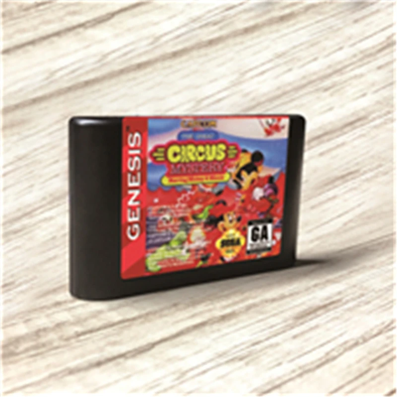 Карта MD для игровой консоли Sega Genesis Megadrive с надписью The Great Circus | Электроника