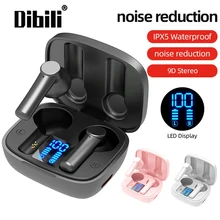 Earphone Bluetooth Wireless Headset Sports Outdoor Bluetooth 5.0 earphone headphone LED Display with mic Charging Box  Waterpr L