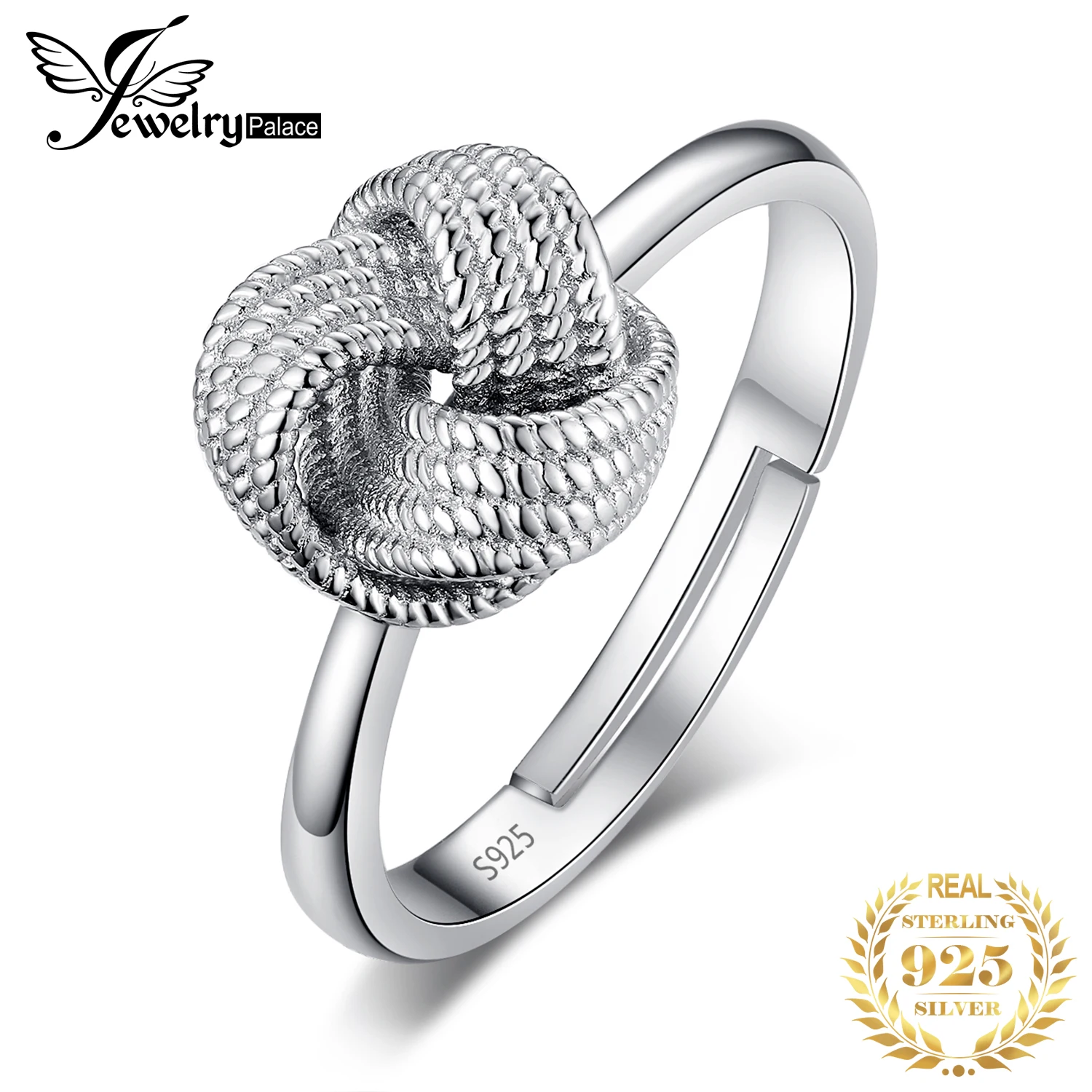 JewelryPalace Винтаж Milgrain Любовь Узел Обручальное кольцо 925 Серебряные кольца для