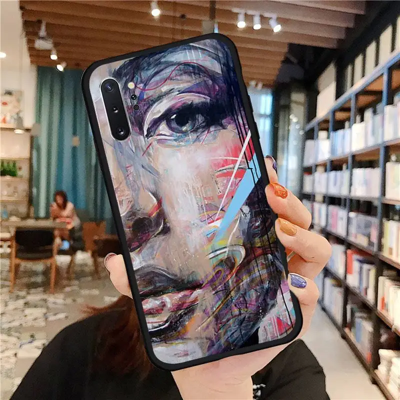 

Colorful personality fashion character graffiti Phone Case For Samsung A50 A51 A71 A20E A20S S10 S20 S21 S30 Plus ultra 5G M11