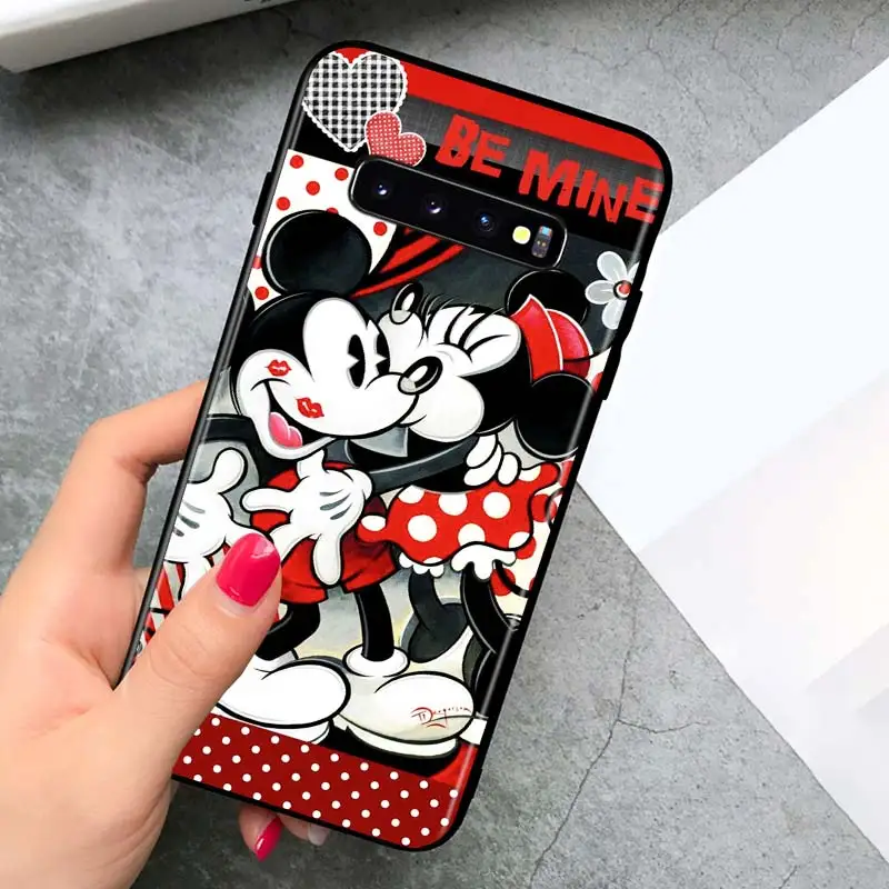 

Mickey Minnie in London for Samsung Galaxy S21 Ultra Plus Note 20 10 9 8 S10 S9 S8 S7 S6 Edge Plus Black Soft Phone Case