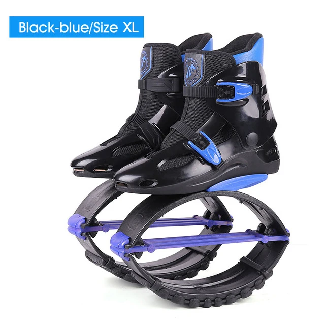 Black-blue-Size XL Кроссовки «кенгуру» унисекс; сапоги для прыжков; обувь для прыжков; кроссовки для прыжков; спортивная обувь для прыжков; обувь для фитнеса; спортивная обувь для улицы - Цвет: Black-blue-Size XL