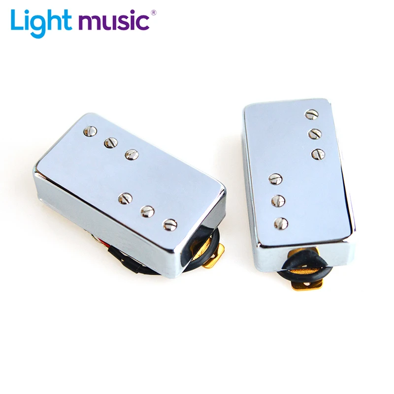 Double Coil Humbucker Pickup for LP Style Electric Guitar Chrome Two Line 6 Hole Electric Guitar Humbucker Pickup