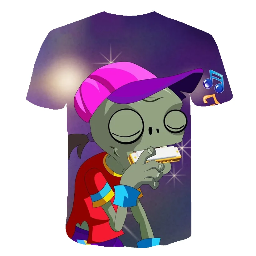 

2021stylish and handsome men's short sleeve top 3D plants vs. zombies best-selling men's casual T-shirt