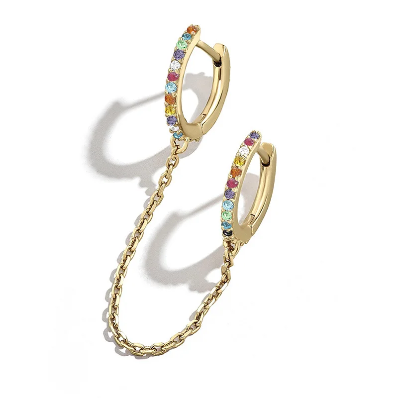 Серьга-кафф с кристаллами для мужчин и женщин модное кольцо-кафф выдвижной