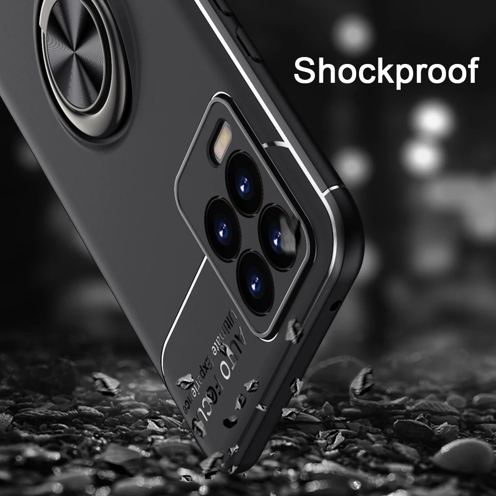 keysion shockproof phone case for realme 8 pro 8i 9 pro 9i ring stand phone back cover for oppo reno7 6 z 5g 5 pro 5 lite 5z 5f free global shipping