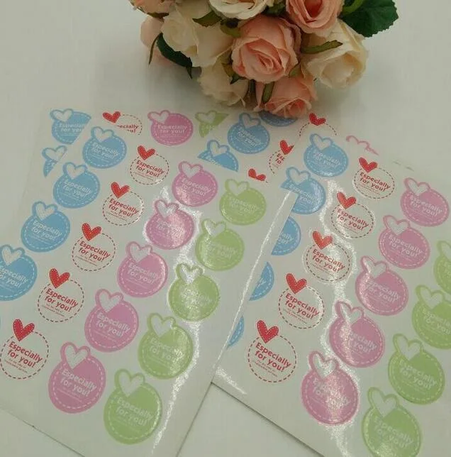 

200 шт./лот "специально для вас" самоклеющиеся наклейки на сердце для выпечки Упаковка печенья DIY многофункциональная этикетка