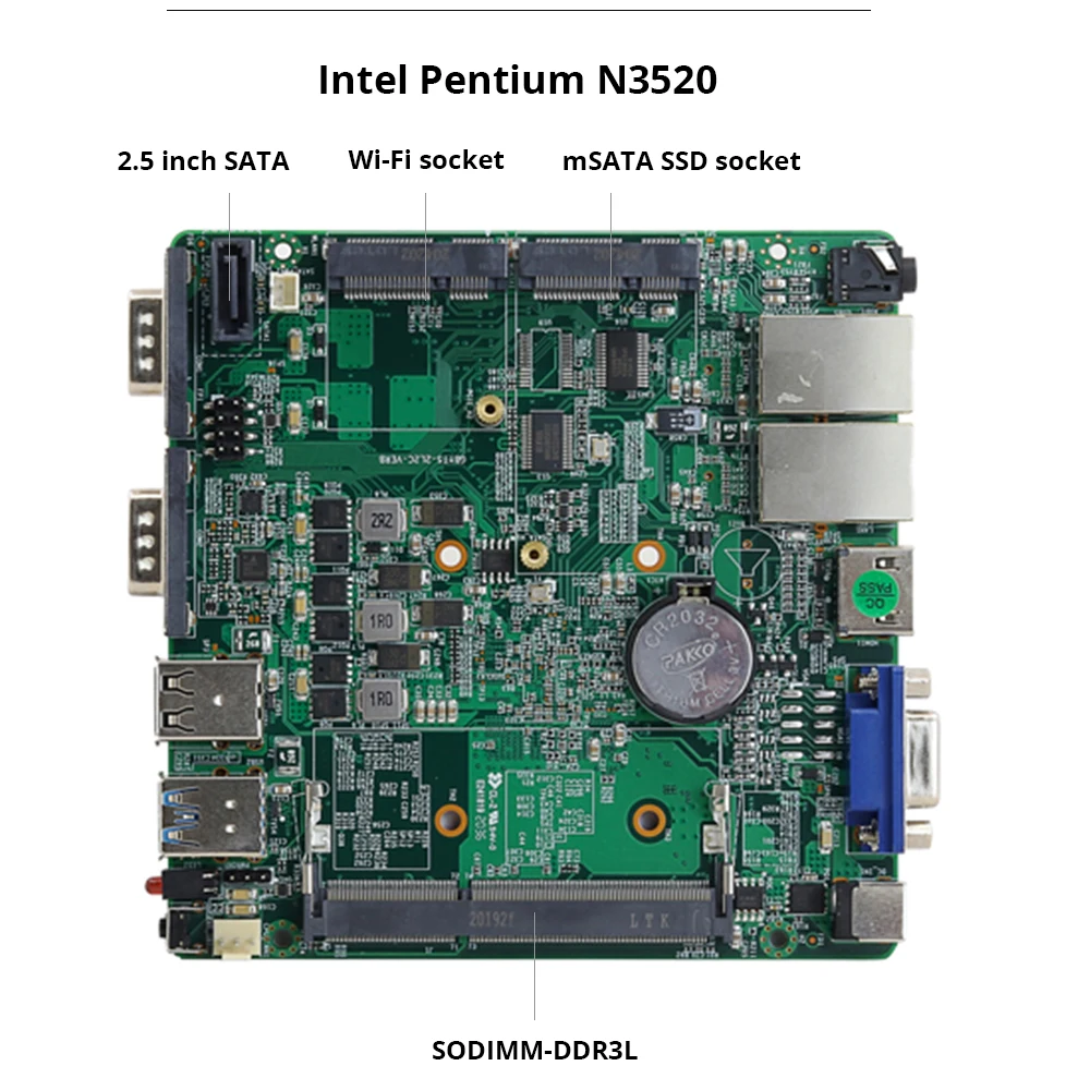 

XCY Fanless Mini PC Intel Celeron J4125 Quad-Cores Dual NIC Gigabit Ethernet 2x RS-232 Serial Ports 4x USB Embedded IPC