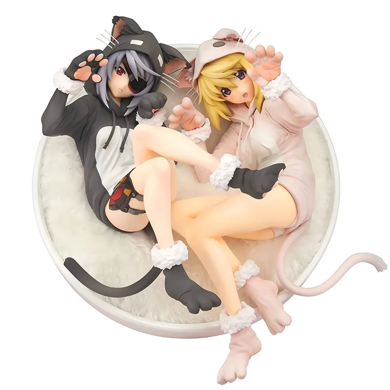 

NEW Hot length 22cm Sexy Infinite Stratos Laura Bodewig Charlotte Dunois Pajamas Action Figure Toys Christmas Gift Toy