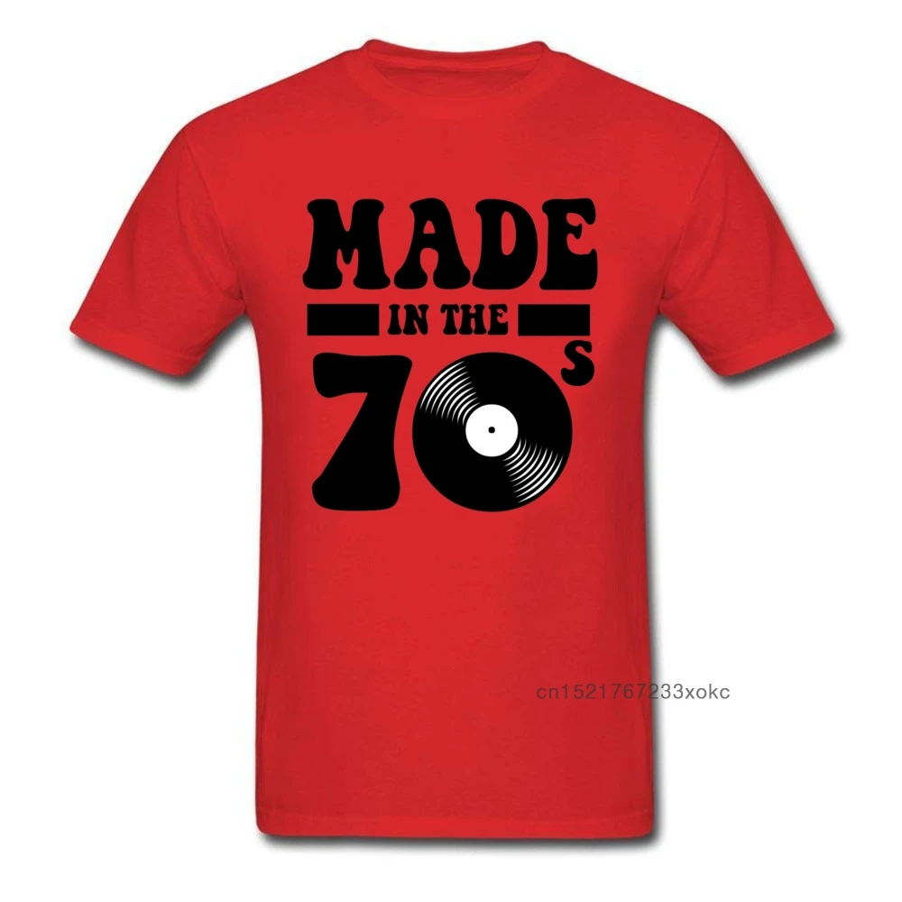 Сделано в 70s футболка 100% Хлопковая мужская с короткими рукавами изображением