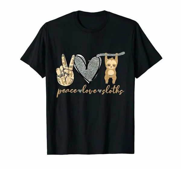 

Peace8ds7jjj Love Sloths T-shirt S-4xl US Cotton Unique 2020