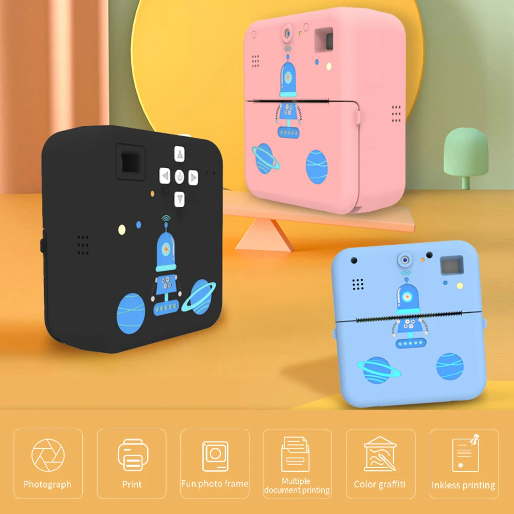 Детская камера мгновенная печать для детей 1080P беспроводной термопринтер