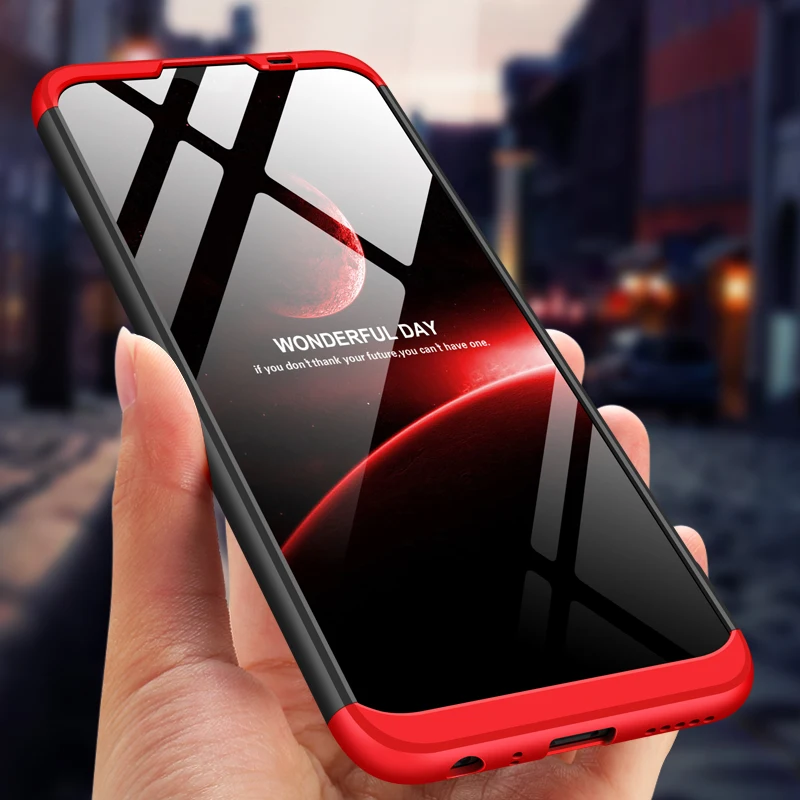 Для Xiaomi Redmi Note 8T 360 градусов Полная Противоударная жесткая задняя крышка 3 в 1 для