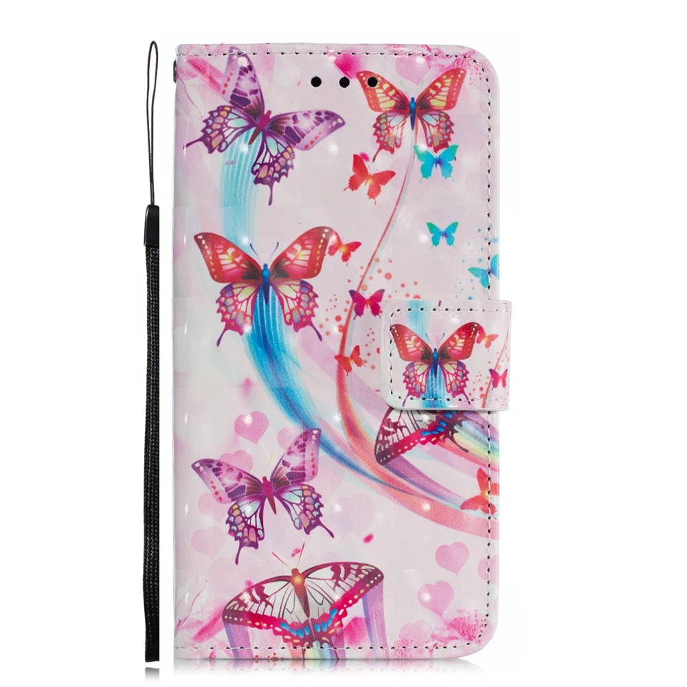 P30 Модный чехол для телефона huawei P20 Lite Pro Funda роскошный 3D кожаный с бабочкой Coque |