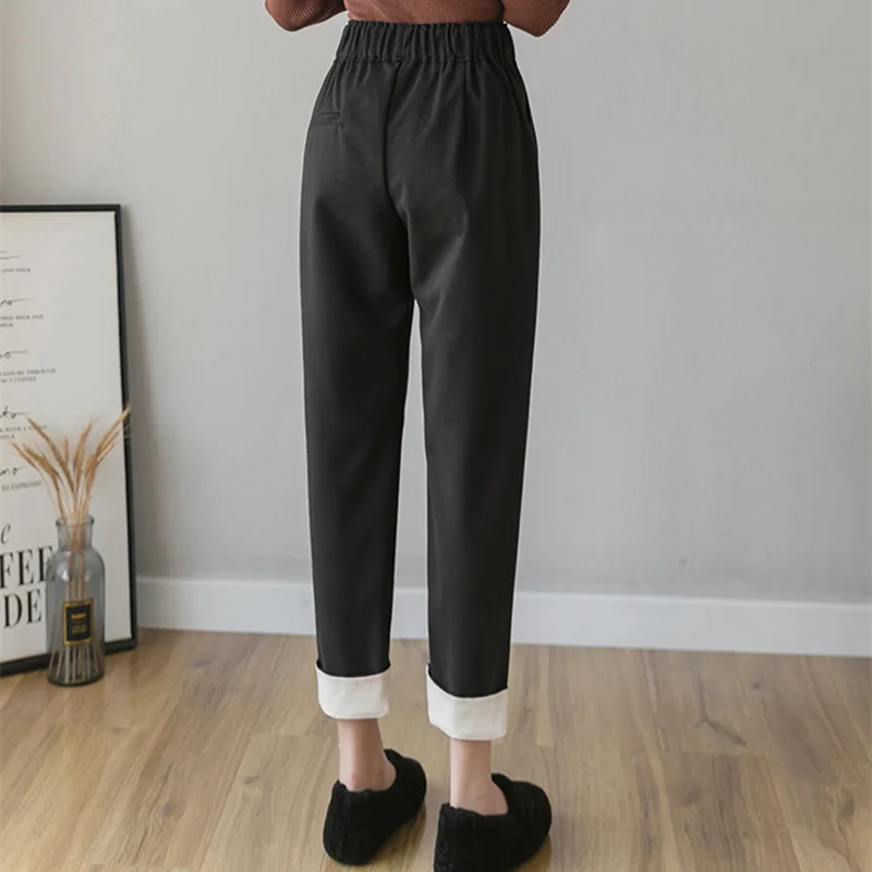 REALEFT осенние ботинки из органической кожи Стиль Для женщин шерстяные толстые