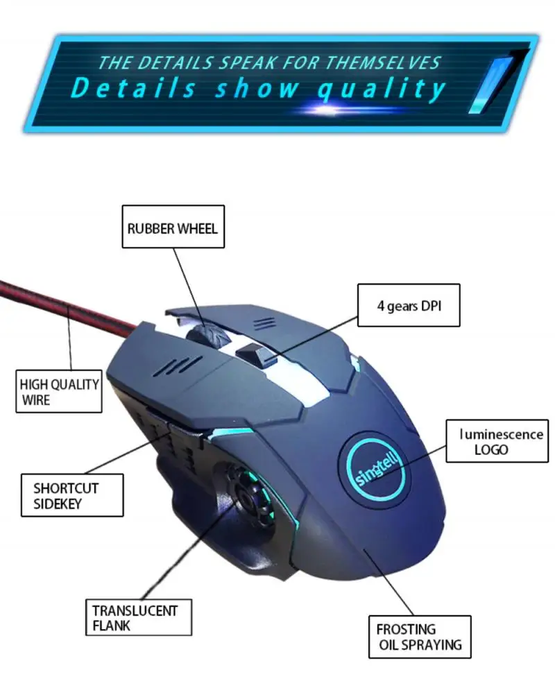 usb проводная игровая мышь пор