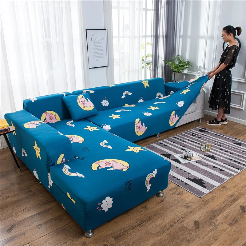Угловые Чехлы для дивана эластичные секционные мебельные гостиной | Дом и сад