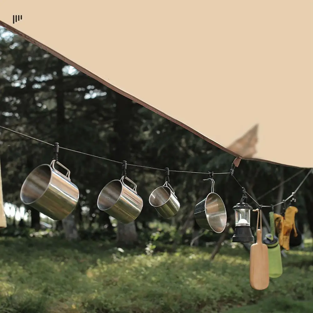 

5m Portable Outdoor Windproof Clothesline Multifunctional Camping Adjustable Lanyard Canopy Hanging Rope