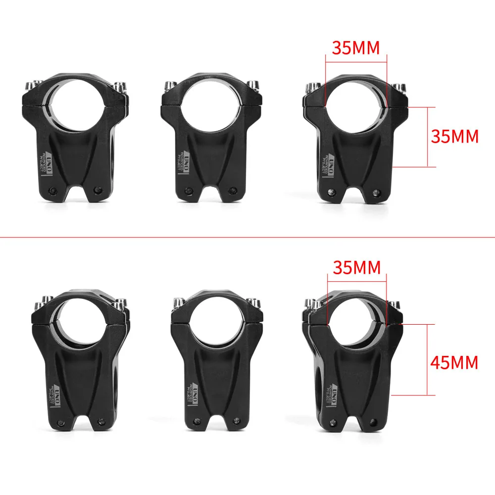 Шток велосипеда UNO MTB 35 мм зажим 0 градусов шток 35/45 короткий стопор высокопрочный