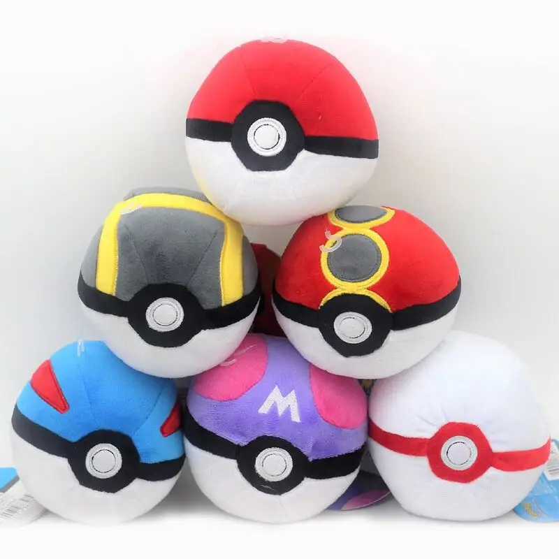 

Плюшевые игрушки Pokeball, Шариковая кукла, 5 дюймов, 12 см, мастер-шар, подарок для детей