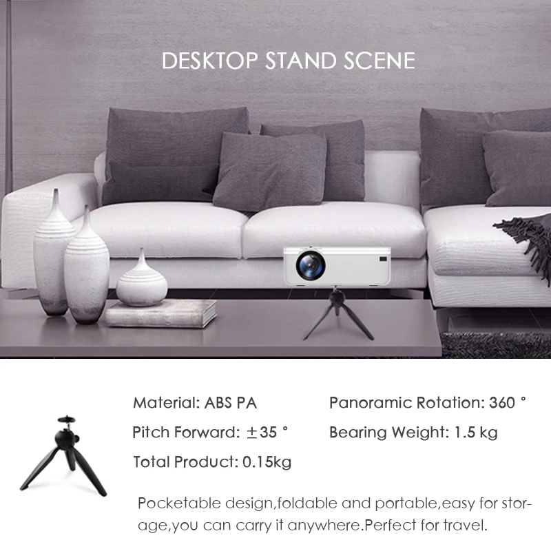 Настольный мини проектор Тора 360 дюйма 6 мм|Аксессуары для проекторов| |