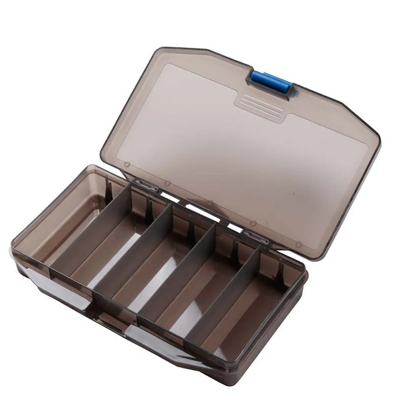 5 Grids Compartments Organizer Container Visible Plastic Fishing Lure Box Fishing Tackle Box  Bead Screw Holder Case D