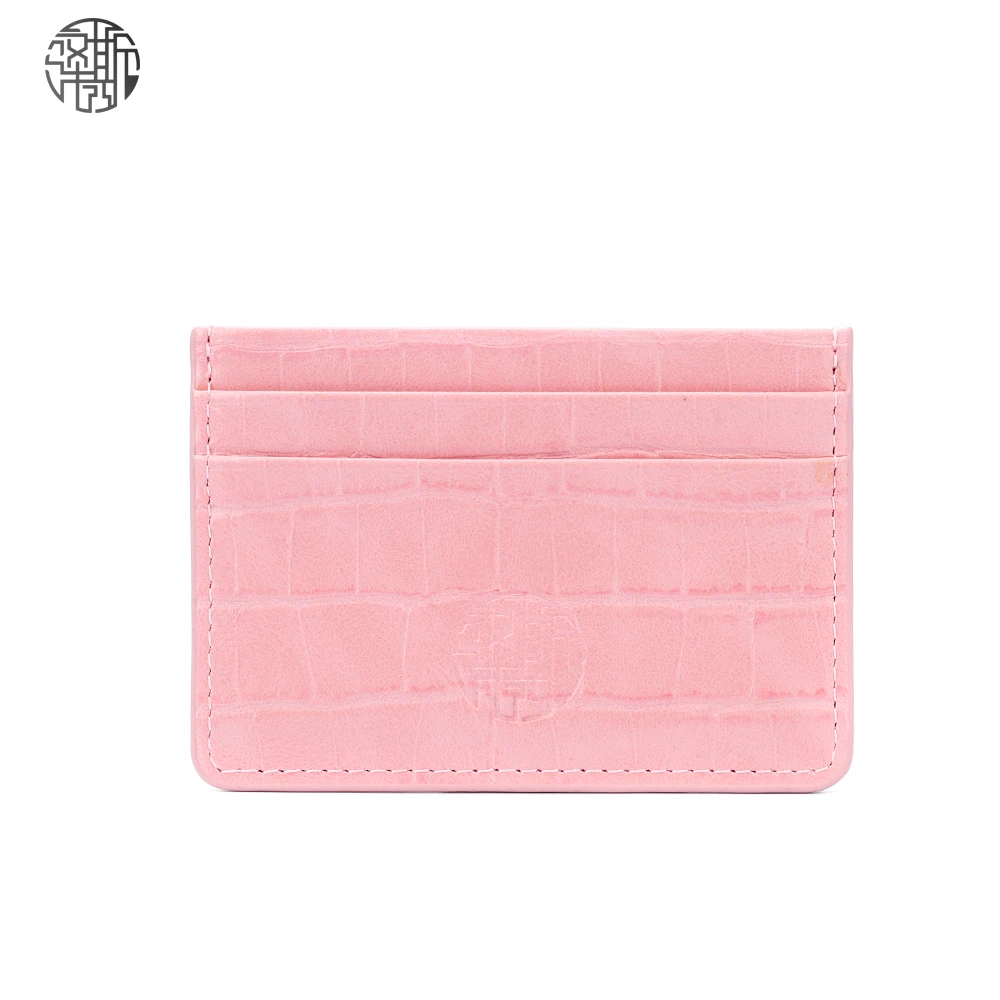 

Zenos Candy Pure Pu Embossed Crocodile Pattern Business Card Holder Wallet Card Holder Cover For Women Men