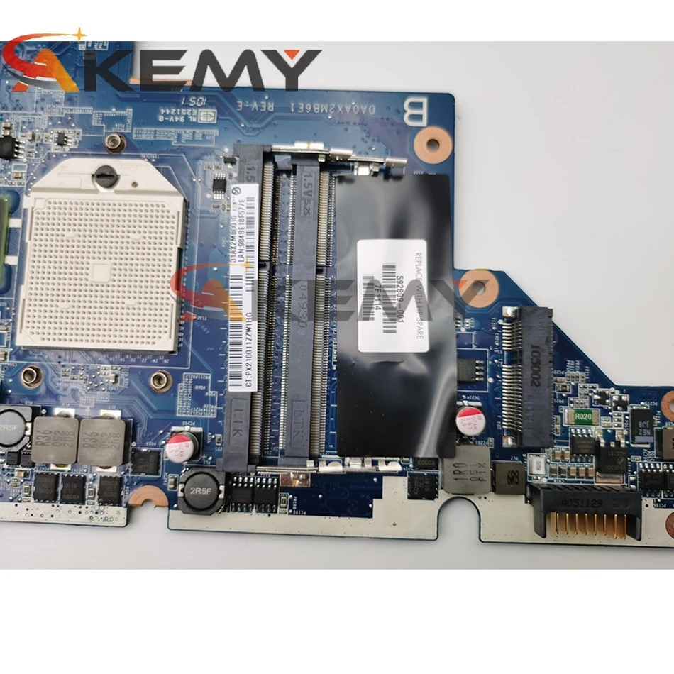Материнская плата AKemy для ноутбука 592809-001 592809-501 HP Presario G42 G62 CQ42 CQ62 DA0AX2MB6E1