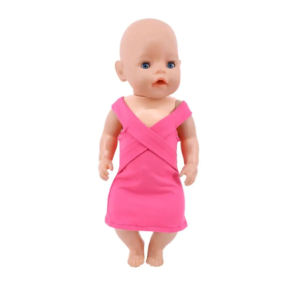 

Doll Dress Fit 18 Inch American Doll 40-43cm Born Baby Clothes Accessories For Baby Birthday Festival Gift