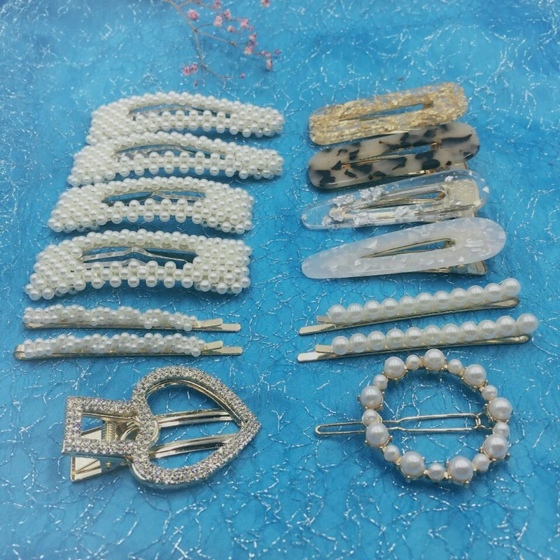14 шт./компл. Корейская стильная отделан &quotжемчугом&quot заколка для волос
