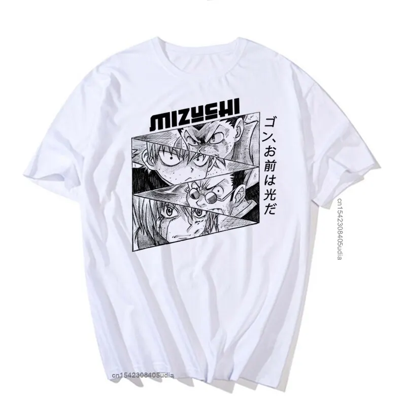 

Harajuku Hunter X Hunter Anime Unisex Cool Print Men's Tshirt Killua Zoldyck Devil Eyes Oversized T Shirt Men Casual T-Shirts