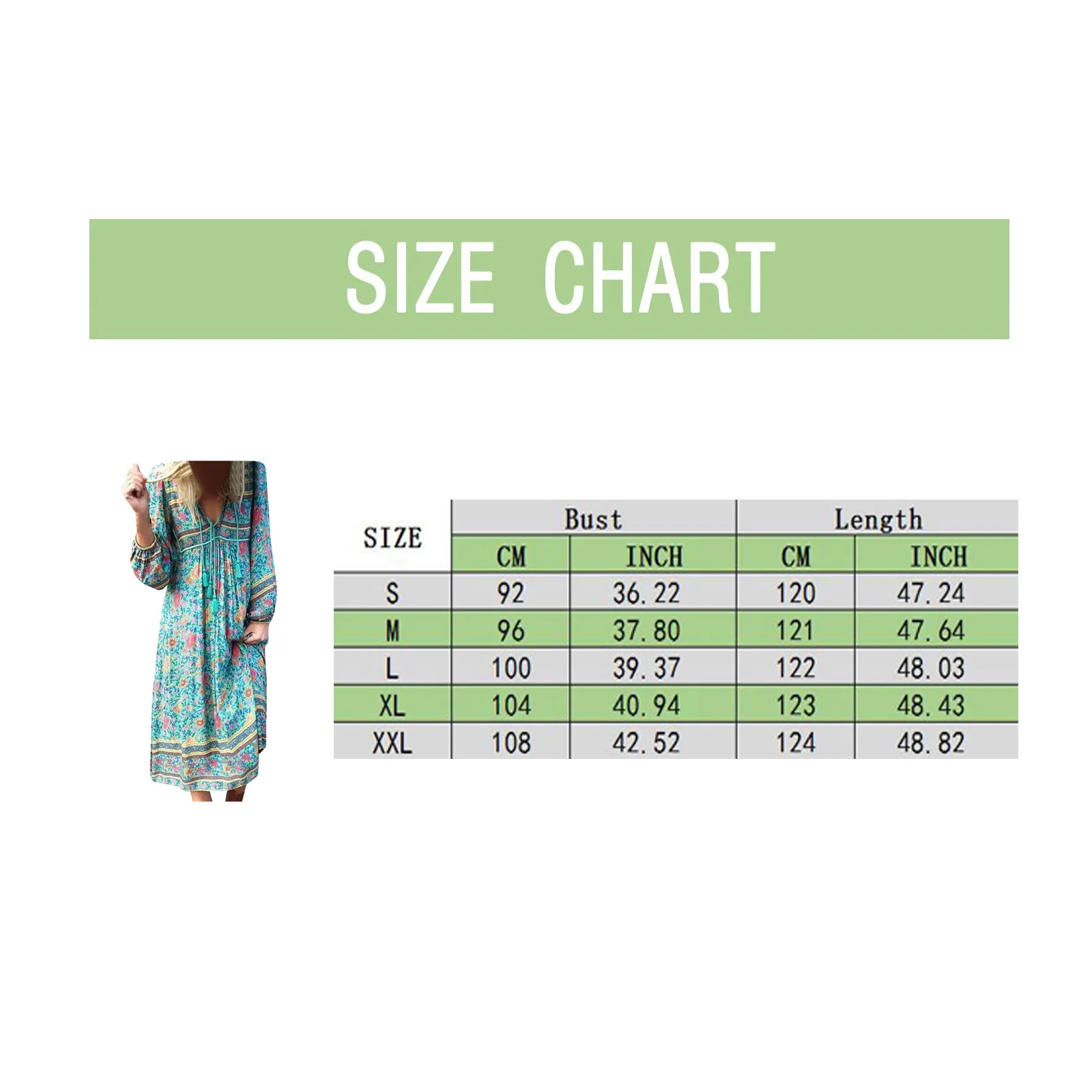 

Vintage Bohemian Dress Women's Loose Floral Printed Casual Full Sleeves V-neck Plus Boho Maxi Dress Vestido Celeste Mujer