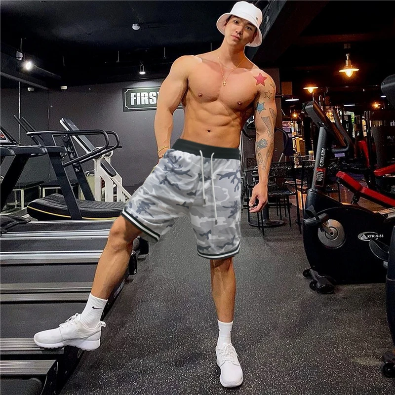 

New Men's camouflage Sports Fitness Five-Point Pants Basketball Training Casual Shorts Summer Outdoor Fashion Fitness Shorts