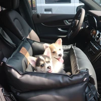car seat protective pu leather pet seat anti dirty waterproof pad dog kennel pet seat washable detachable for travel pet supply