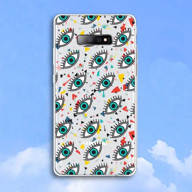 

Evil eyes Phone Case Transparent For Samsung Galaxy A 71 21s S note 8 9 10 plus 20 ultra