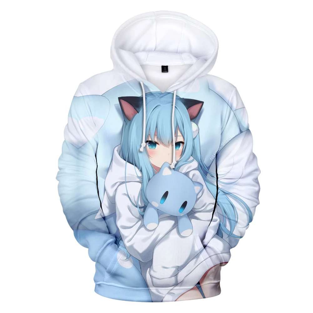 

2021 New Arrival Manga Cute Girl Nekoha Shizuku 3D Sweatshirt Hoodie Casual Streetwear Adult Kids Long Sleeve Pullovers Clothes