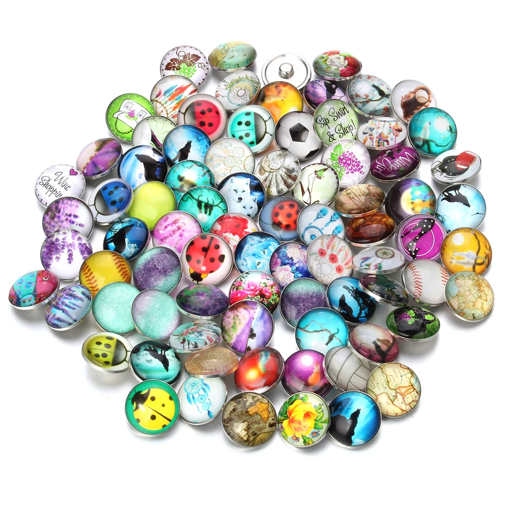 10 шт./лот смешанные цвета 18 мм стеклянная кнопка ювелирные изделия граненые