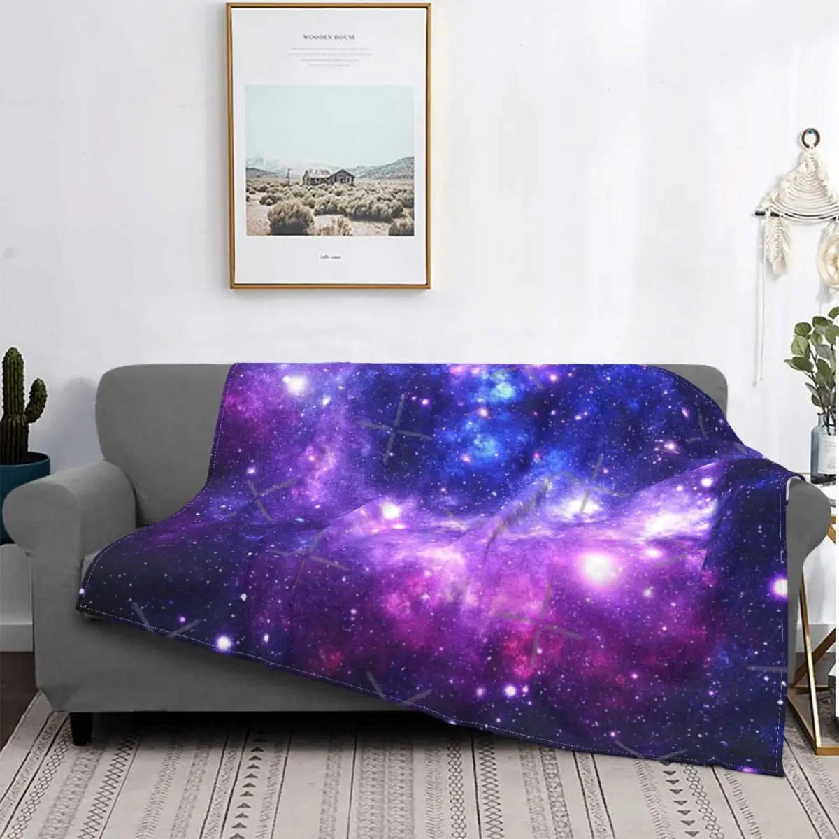 

Manta de nebulosa de galaxia azatou, colcha de cama a cuadros, toalla de playa, manta de lana, manta ponderada