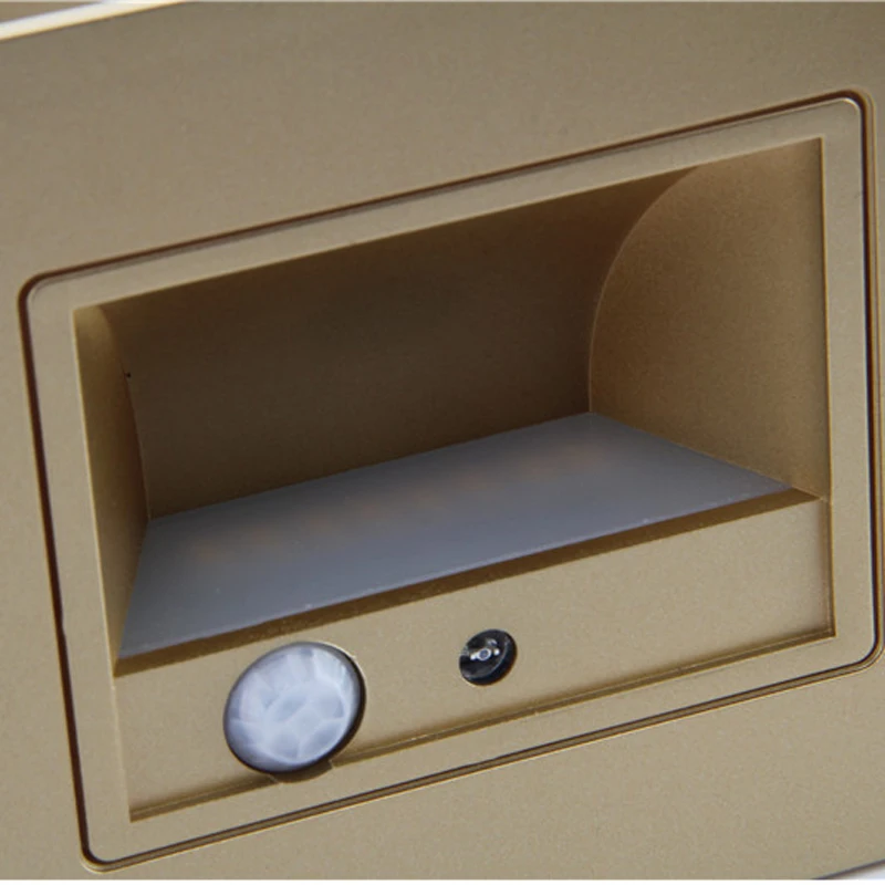 5 цветов настенный светильник движения PIR Сенсор Встраиваемый светодиодный