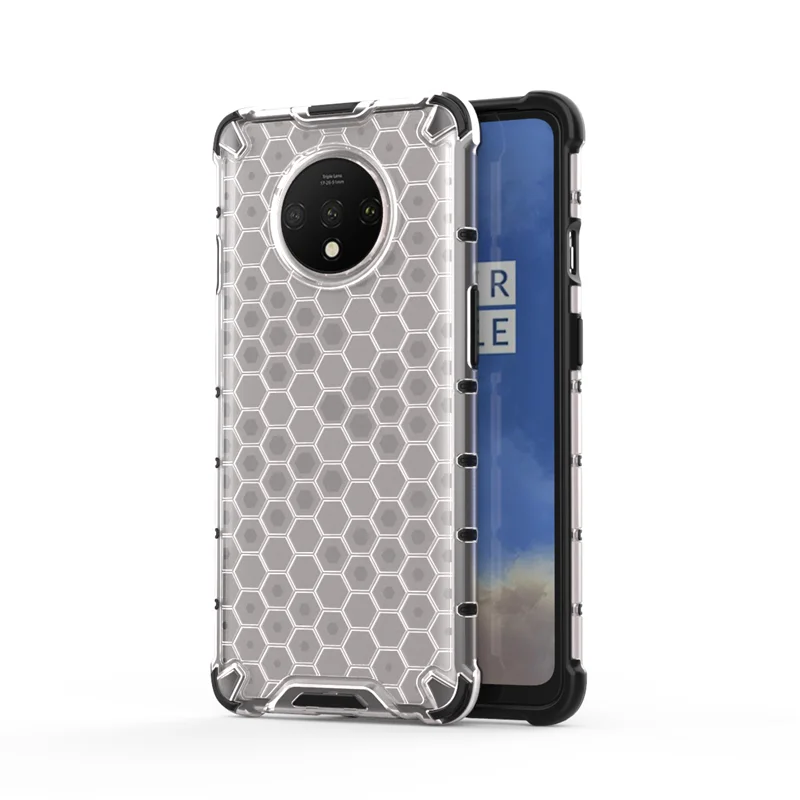 

For Oneplus 9 Pro Case Dual Layer Hybrid TPU PC Armor Cover For One plus 7T 9R Honeycomb Shockproof Transparent Hard Phone Capa