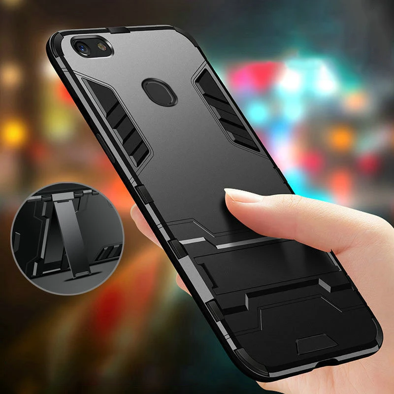 Армированный чехол для Oppo A9 A5 2020 с подставкой бампер Reno 2 Z A11X Realme 5 Pro Q TPU + PC жесткий