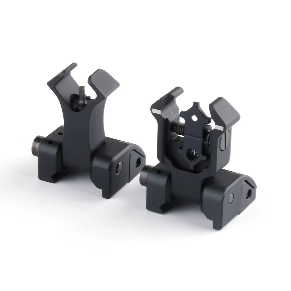 Тактический передний и задний прицел складной боевой черный железный набор для