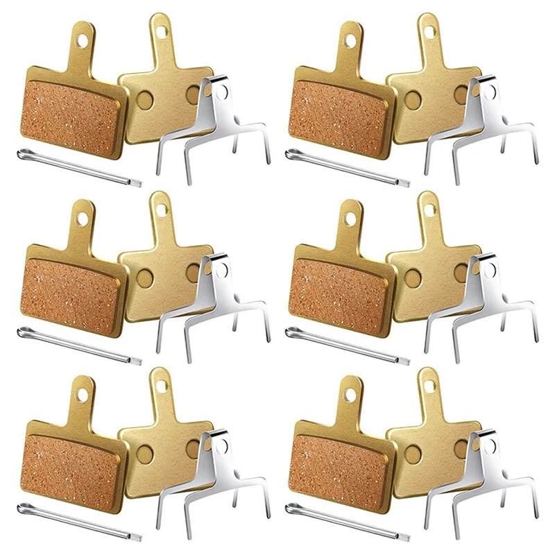 

6 Pairs of Bicycle Brake Pads Compatible for Shimano Deore Br-M575 M525 M515 T615 T675 M505 M495 M486 M395 M355 C601,Etc