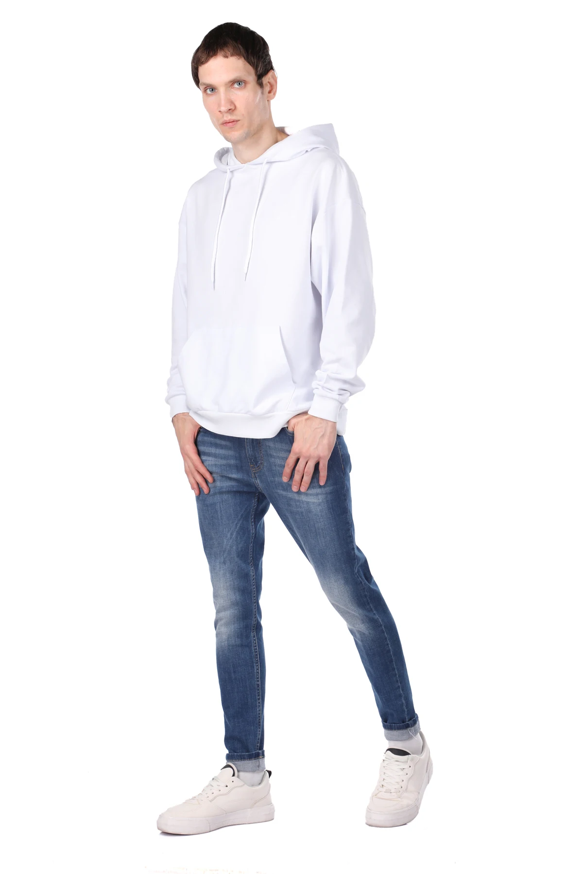 

Mens Hooded Sweatshirt with Skull Print on the Back