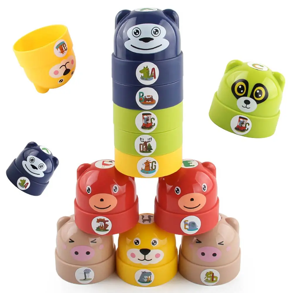 

Baby Stacking Cup Toy Stack Cup Educational Toy Parent-child DIY Imagination Excitation Early Intelligence Toy Christmas Gift