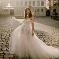 exquisite sweetheart off the shoulder appliques lace ball gown wedding dress 2022 tulle bridal gowns backless sweep floor length