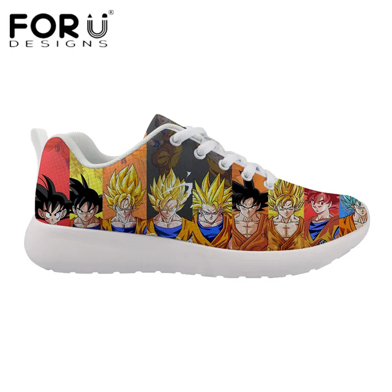 HMA351Z42 FORUDESIGNS/для отдыха Для мужчин спортивная мода аниме принт Dragon Ball Z легкий Туфли без каблуков для мальчиков-подростков, сетчатая обувь на шнуровке - Цвет: HMA351Z42