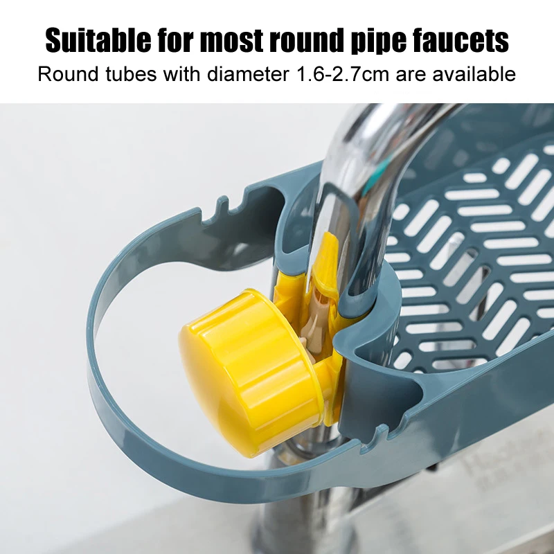 

Многофункциональная сливная корзина с винтовой пряжкой, подвесная эллиптическая сушилка для раковины, сушилка, кухонный аксессуар для рак...