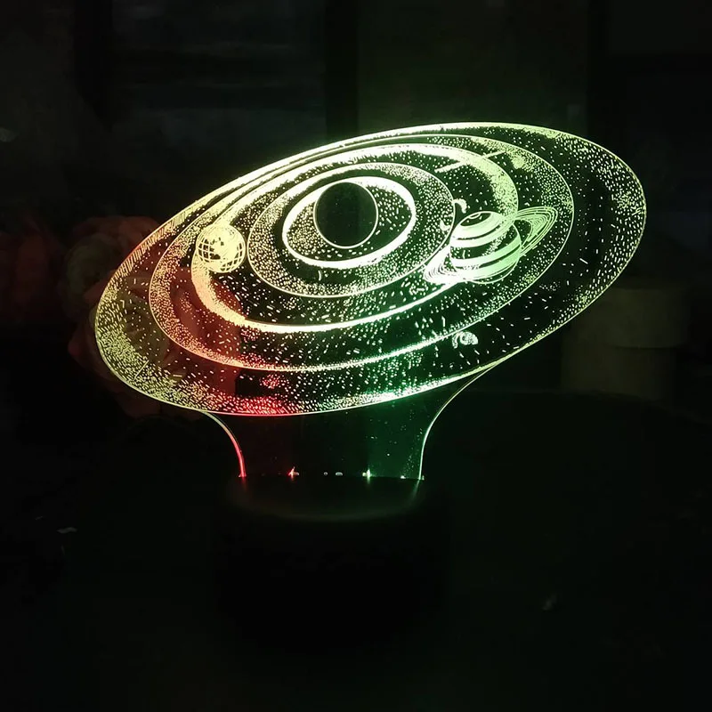 Солнечная Системы 3D ночной Светильник планета usb Настольный светильник