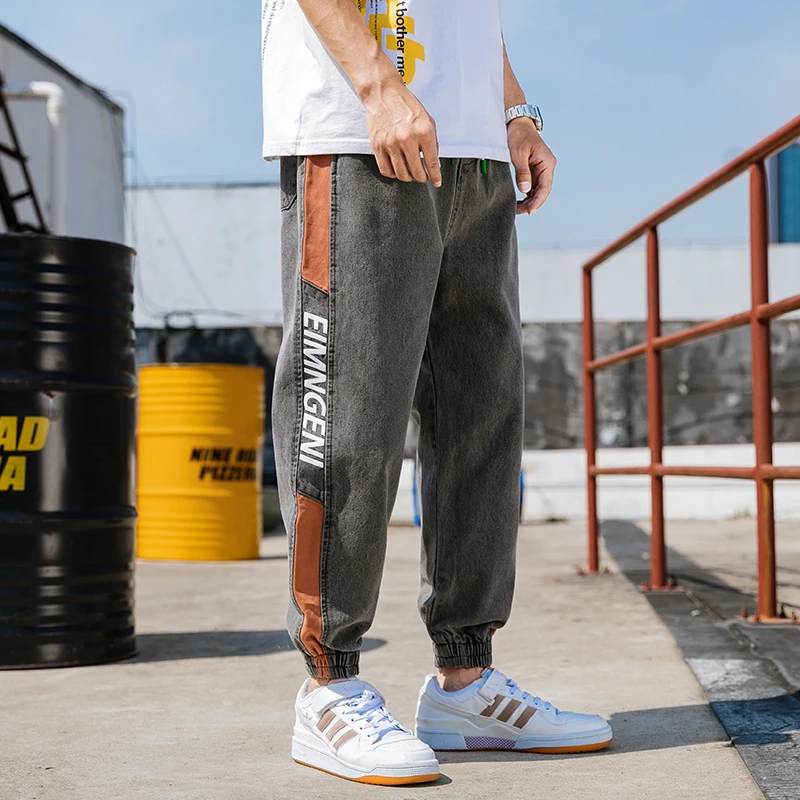 

2020 new products listed in large size jeans men's Japanese loose straight casual fashion toe youth tide brand 9-point jeans